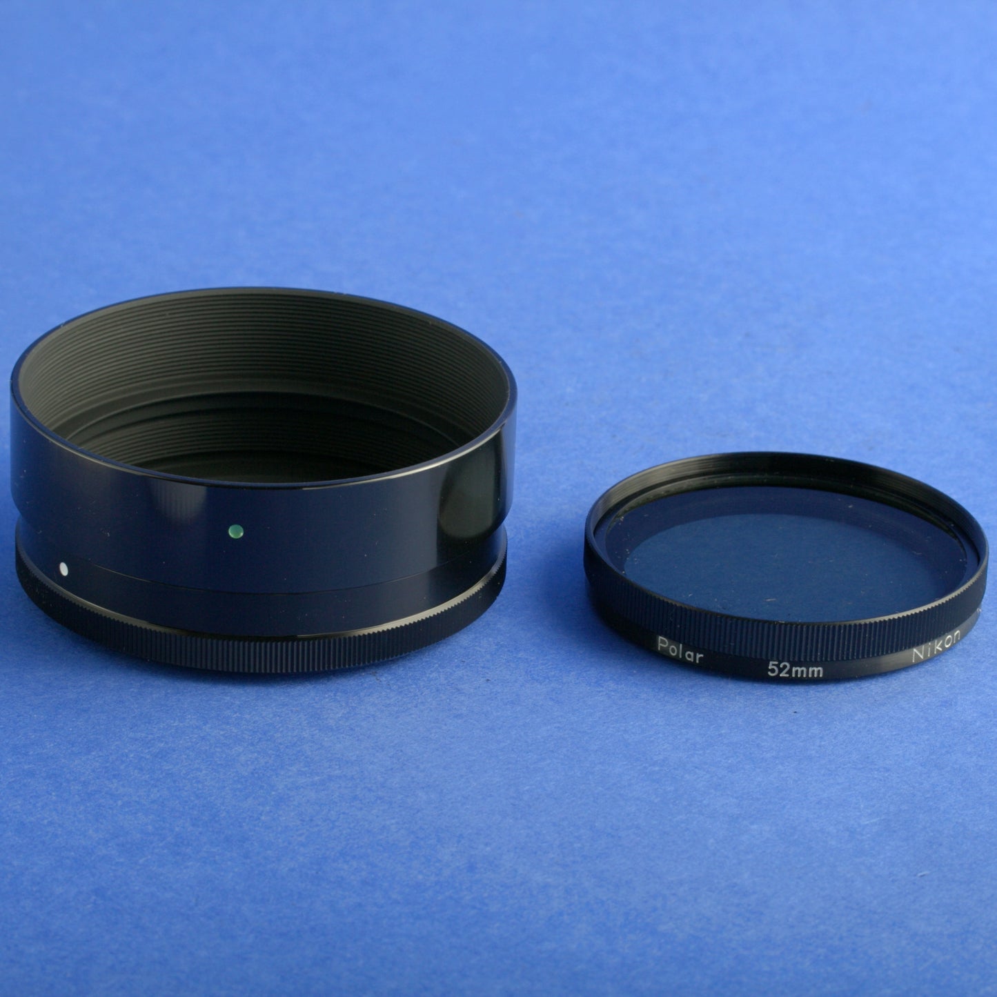 Nikon 52mm Polarizing Filter Screw-In with HN-12 Hood Possibly Unused