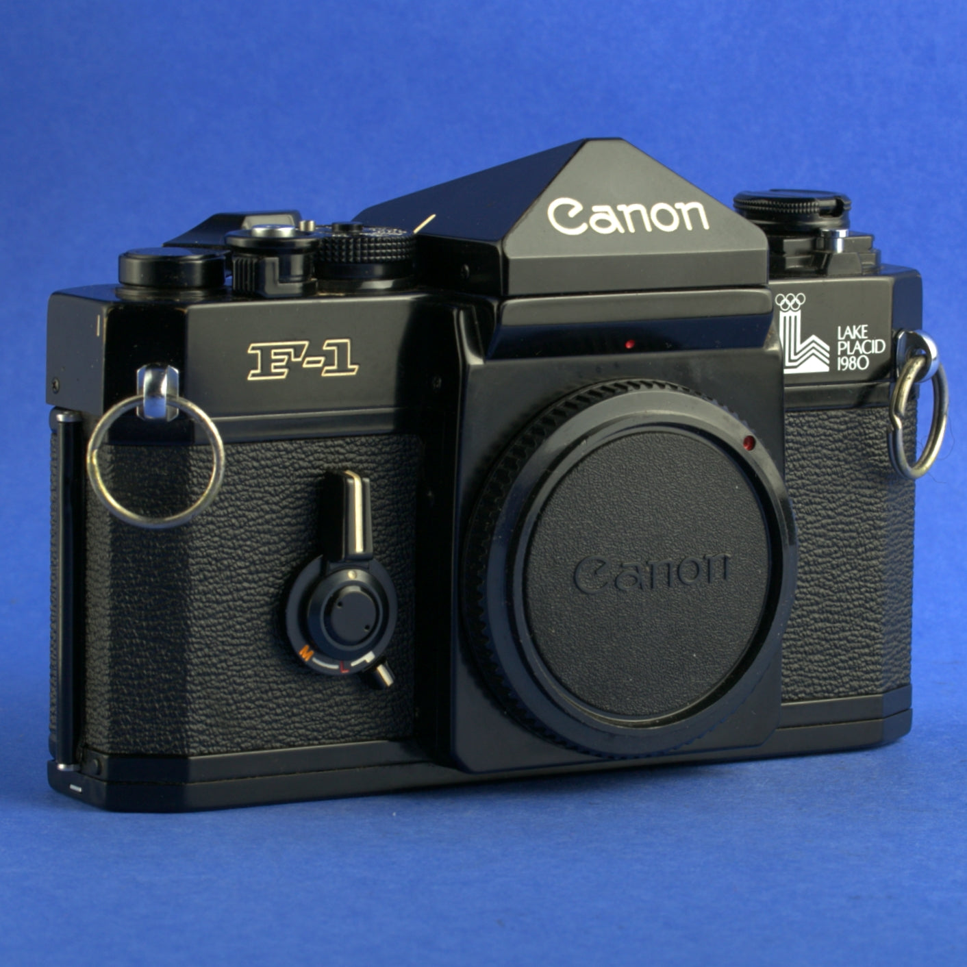 Canon F-1 1980 Lake Placid Olympics Film Camera Body Beautiful Condition