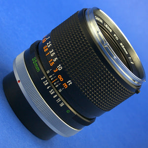 Canon FD 35mm F2 Concave "O" Chrome Nose Lens Beautiful Condition