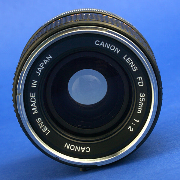 Canon FD 35mm F2 Concave "O" Chrome Nose Lens Beautiful Condition