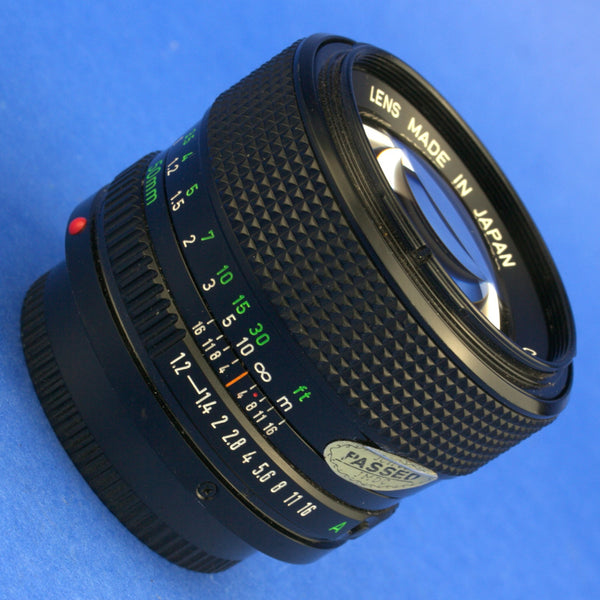 Canon FD 50mm 1.2 Lens Beautiful Condition