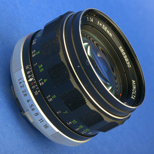 Minolta MC 58mm 1.4 Lens Works Only Wide Open