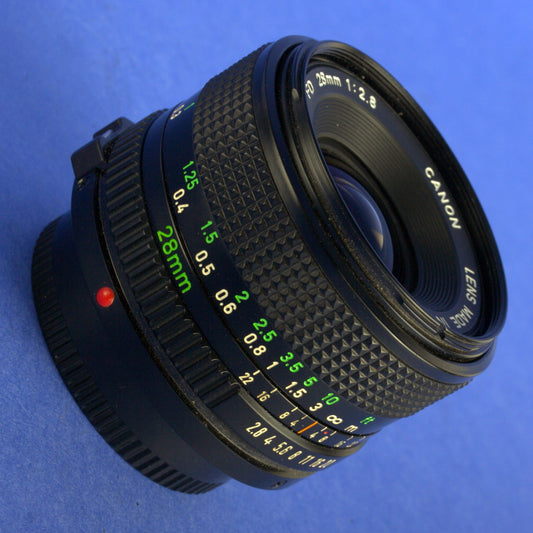 Canon FD 28mm 2.8 Lens Mint Condition