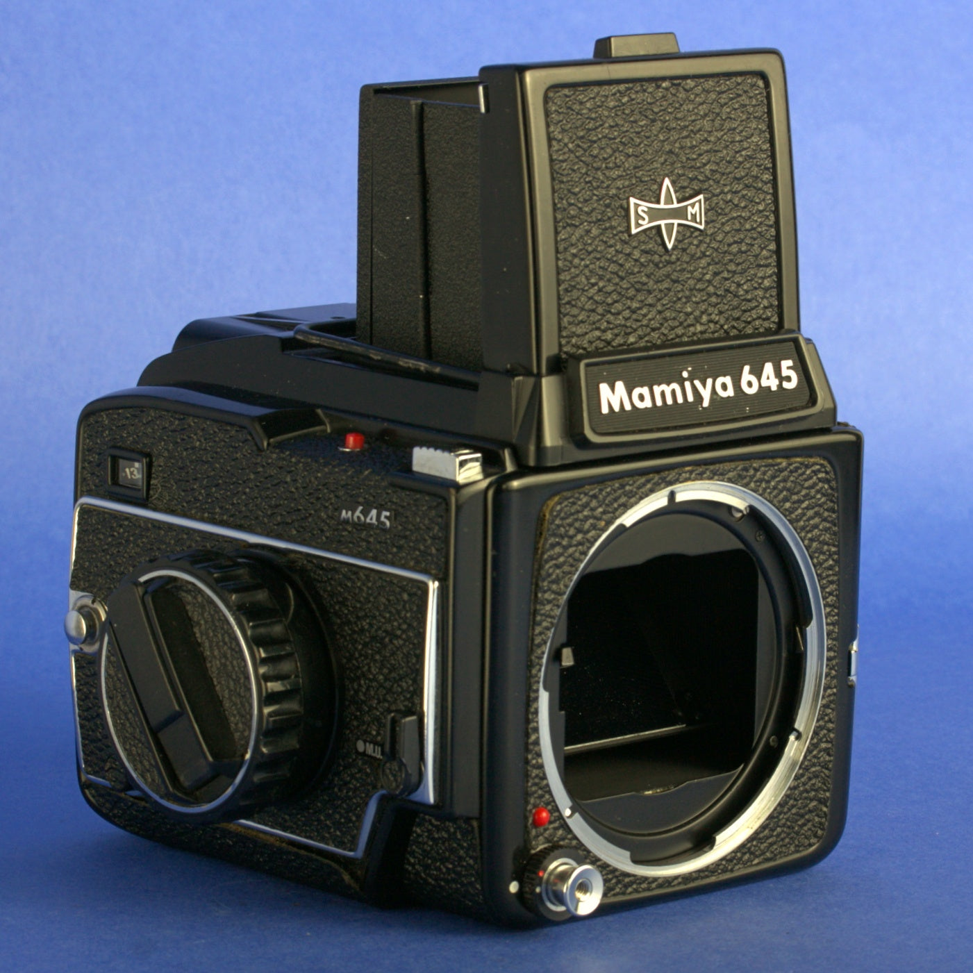 Mamiya M645 Medium Format Camera Kit Waist Level Finder 55mm Lens