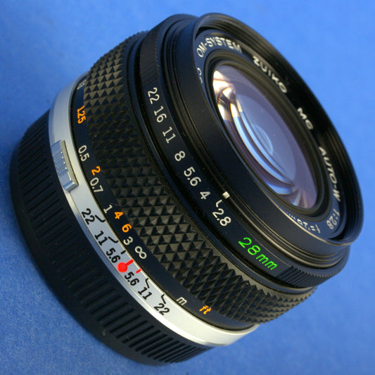 Olympus OM Zuiko 28m 2.8 Lens Near Mint Condition