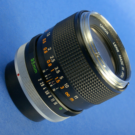 Canon FD 35mm F2 Concave "O" Chrome Nose Lens