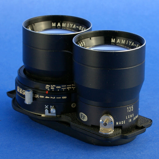 Mamiya 135mm 4.5 Blue Dot TLR Lens for C330, C220 Cameras Beautiful Condition