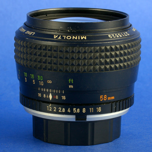 Minolta MC 58mm 1.2 Lens