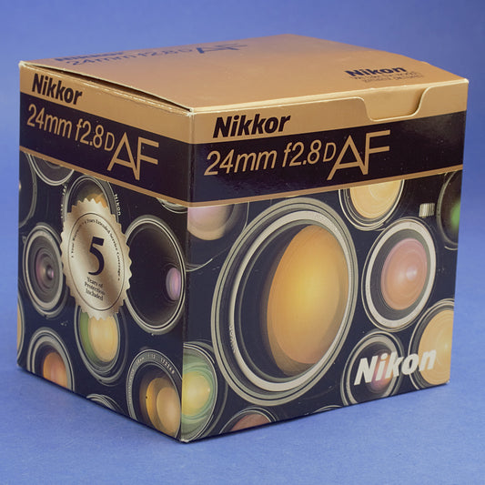 Nikon AF Nikkor 24mm 2.8 D Lens US Model Near Mint Condition