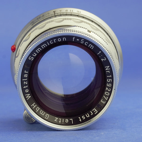 Leica Summicron 50mm F2 Rigid Lens M Mount 02/2022 CLA Beautiful Condition