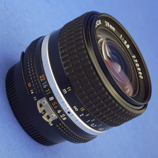 Nikon Nikkor 28mm 2.8 Ai-S Lens Beautiful Condition