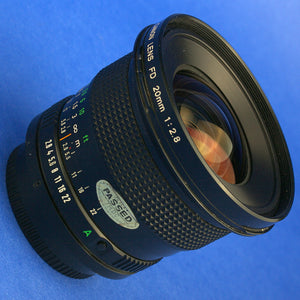 Canon FD 20mm 2.8 Lens