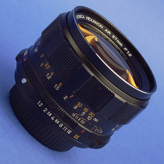 Konica Hexanon 57mm 1.2 EE Thoriated Lens