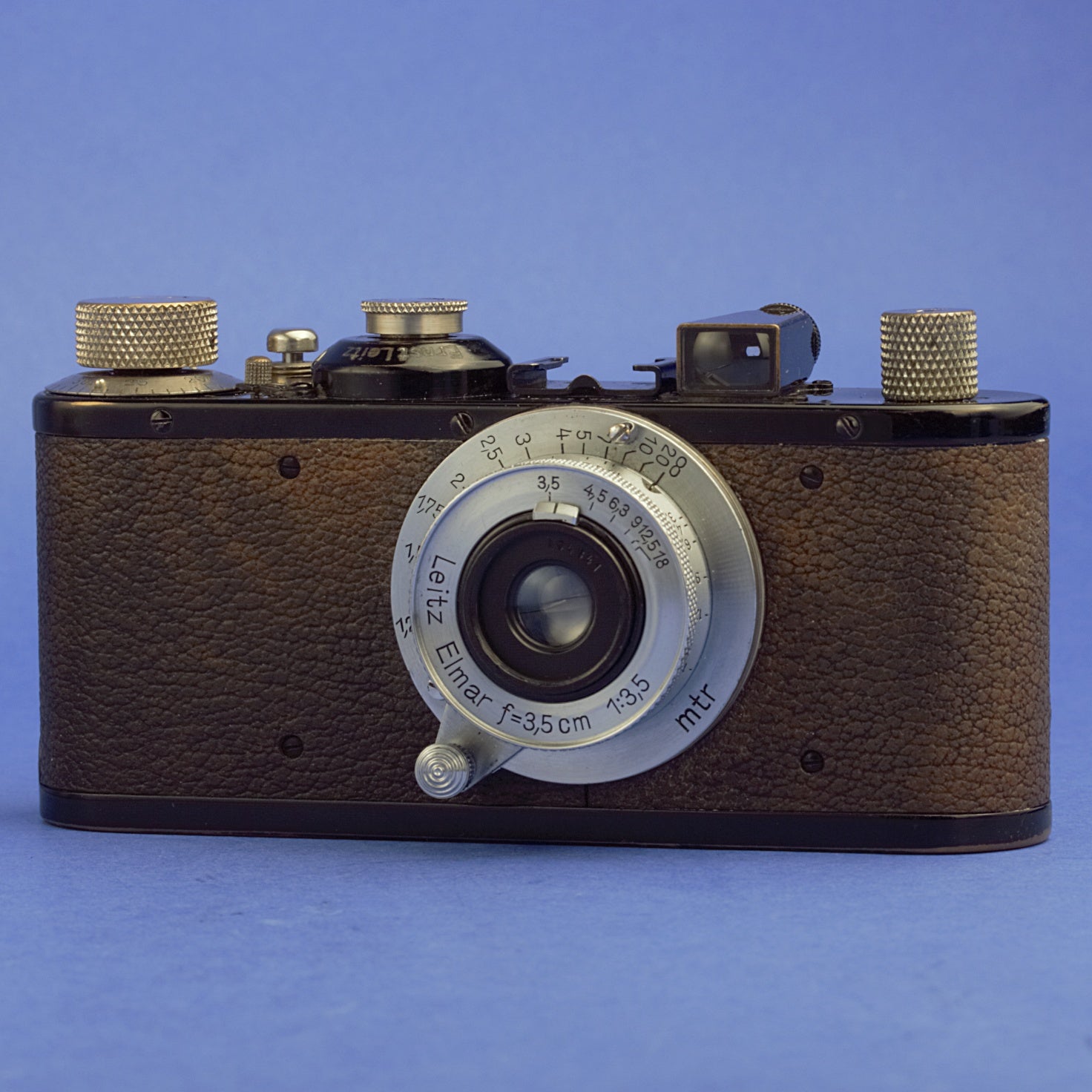 Black Nickel Leica I Standard Model E Camera with Elmar 3.5cm Lens