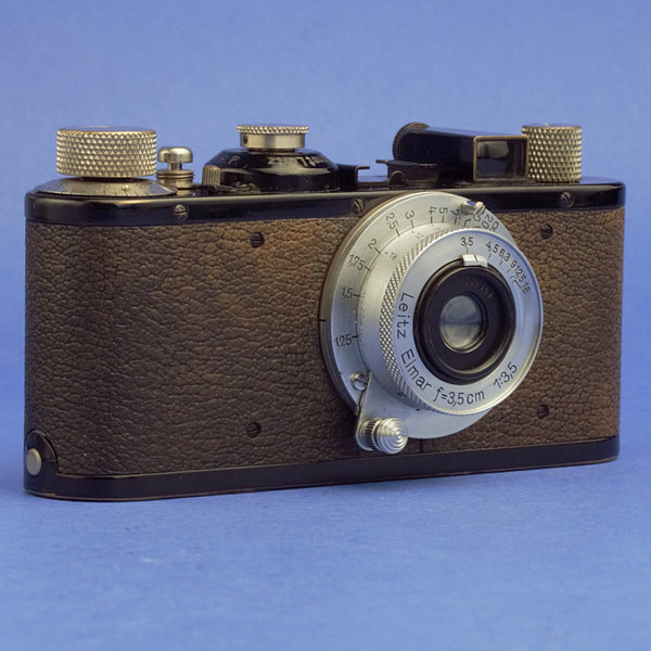 Black Nickel Leica I Standard Model E Camera with Elmar 3.5cm Lens