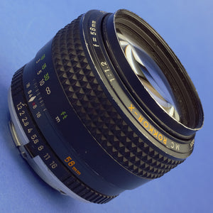Minolta MC Rokkor-X 58mm 1.2 Lens