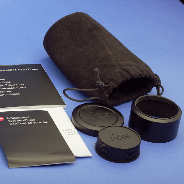 Leica Summarit-M 75mm 2.5 Lens 6-Bit Coded Mint Condition