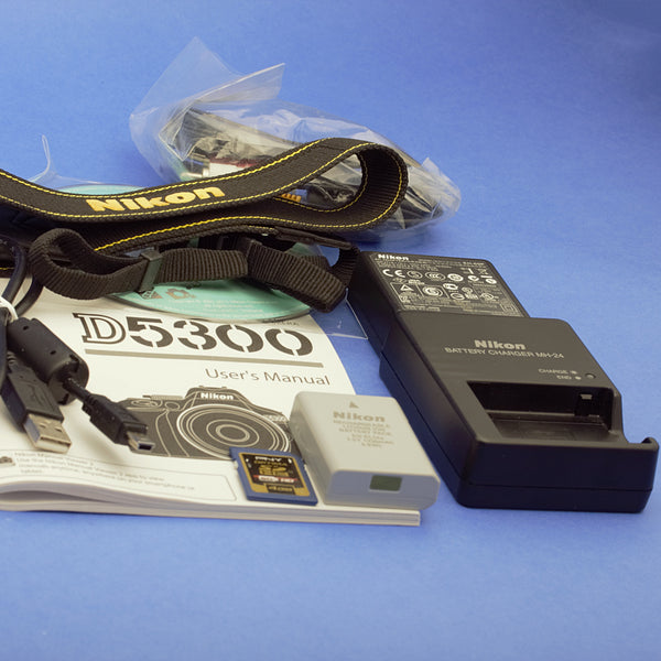 Nikon D5300 Digital Camera Body 5100 Actuations US Model Near Mint Condition