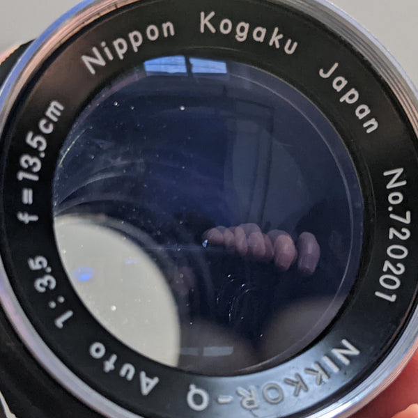 Nikon Nikkor 13.5cm 3.5 Non-Ai Very Early Tick Mark Lens