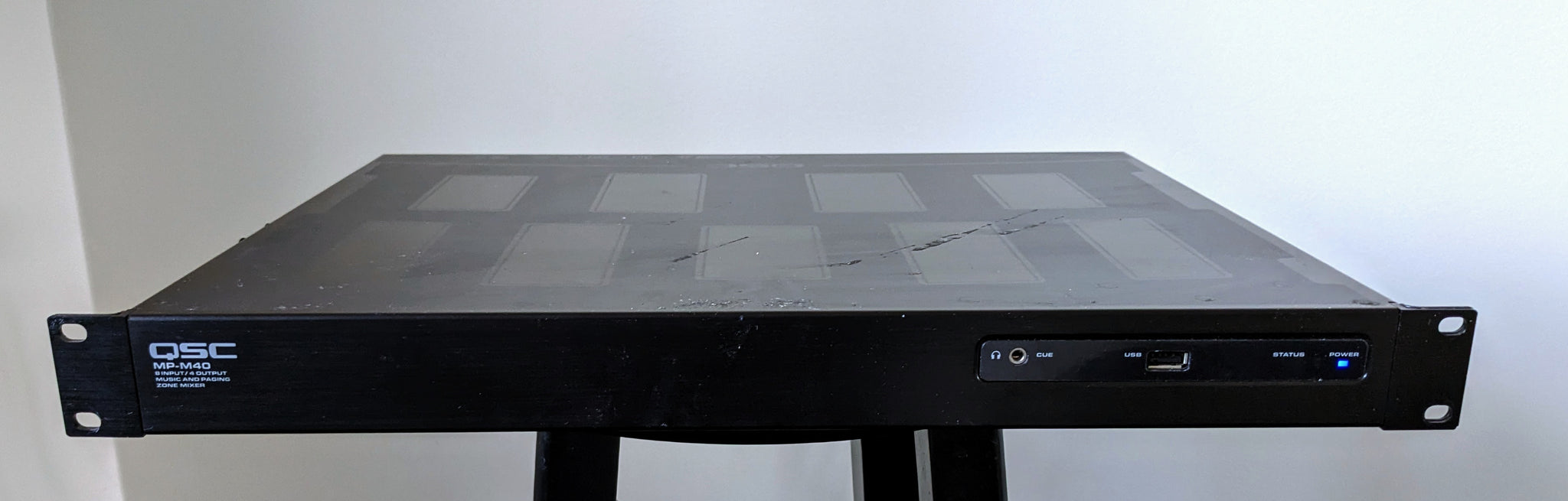 QSC MP-M40 Music and Paging Mixer Processor Great Condition