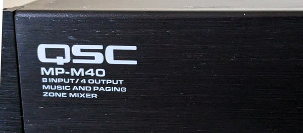 QSC MP-M40 Music and Paging Mixer Processor Great Condition